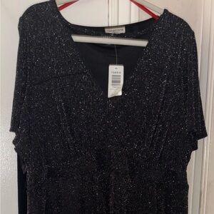Black Silver Shimmer Dress